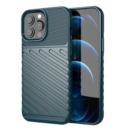 Thunder Case elastyczne pancerne etui pokrowiec iPhone 13 Pro Max zielony