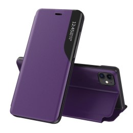 Eco Leather View Case elegancki futerał etui z klapką i funkcją podstawki iPhone 13 Pro fioletowy