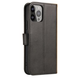 Magnet Case elegancki futerał etui pokrowiec z klapką i funkcją podstawki iPhone 13 Pro Max czarny