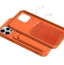 Card Case silikonowe etui portfel z kieszonką na kartę dokumenty do Xiaomi Redmi 10X 4G / Xiaomi Redmi Note 9 biały