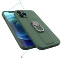 Ring Case silikonowe etui z uchwytem na palec i podstawką do iPhone 11 Pro miętowy