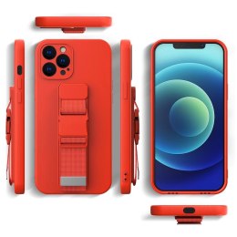 Rope case żelowe etui ze smyczą łańcuszkiem torebka smycz iPhone 8 Plus / iPhone 7 Plus niebieski