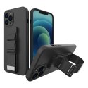 Rope case żelowe etui ze smyczą łańcuszkiem torebka smycz iPhone 11 Pro czarny