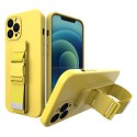 Rope case żelowe etui ze smyczą łańcuszkiem torebka smycz iPhone 11 Pro żółty