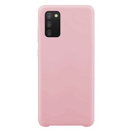 Silicone Case elastyczne silikonowe etui pokrowiec Samsung Galaxy A03s różowy