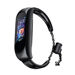 Zamienna metalowa opaska bransoleta łańcuszek pasek do Xiaomi Mi Band 6 / 5 / 4 / 3 czarny