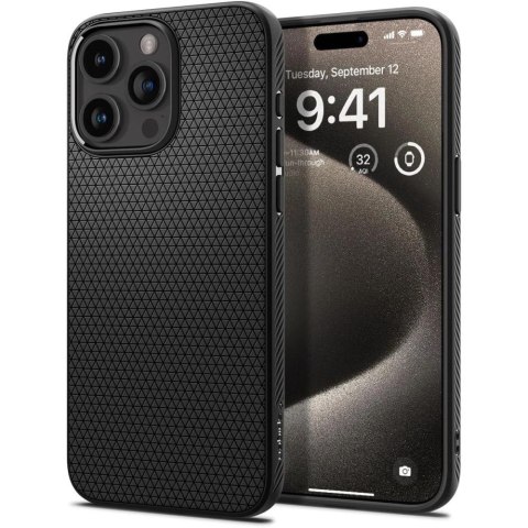 Etui Spigen Liquid Air na iPhone 15 Pro Max - czarny mat