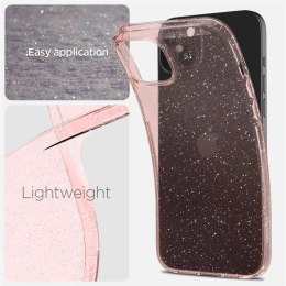 Etui Spigen Liquid Crystal Glitter na iPhone 15 Plus - różowo-przezroczyste