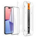 Szkło hartowane Spigen Glas.tR EZ Fit FC na iPhone 15 Pro - czarne