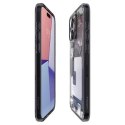 Etui Spigen Ultra Hybrid Mag z MagSafe na iPhone 15 Pro - ciemnoszare (wzór Zero One)