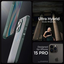 Etui Spigen Ultra Hybrid na iPhone 15 Pro - ciemnozielone