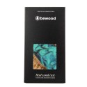 Etui Bewood Unique Turquoise z drewna i żywicy na iPhone 15 Plus - turkusowo-czarne