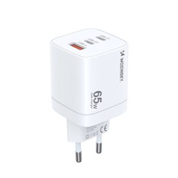 Ładowarka sieciowa GaN Wozinsky CGWCW 65W USB-A / 2 x USB-C - biała