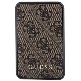 Powerbank Guess 4G Leather Metal Logo 18W 10000mAh - brązowy