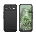 Etui Carbon Case do Google Pixel 8A elastyczny silikonowy karbonowy pokrowiec - czarny