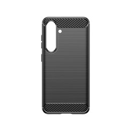 Etui Carbon Case do Samsung Galaxy S24 elastyczny silikonowy karbonowy pokrowiec - czarny