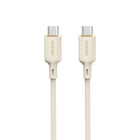 Kabel Dudao L7SCC USB-C - USB-C 100W 1m - beżowy