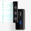 Adapter sieciowy Ugreen 20264 RJ45 / USB-A 10/100Mbps HUB 3x USB-A 2.0 - czarny