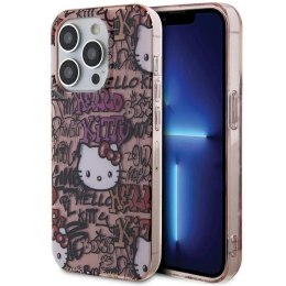 Etui Hello Kitty IML Tags Graffiti na iPhone 13 Pro / 13 - różowe