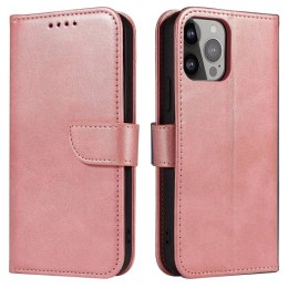 Etui Magnet Case do Samsung S24 z klapką i portfelem - różowe