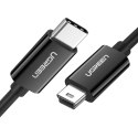 Kabel Ugreen US242 USB-C (męski) / mini USB (męski) 1 m - czarny