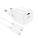 Ładowarka sieciowa Acefast A73 Mini PD 20W GaN + kabel USB-C - biała