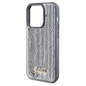 Etui Guess Sequin Script Metal na iPhone 14 Pro Max - srebrne