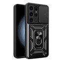 Etui Hybrid Armor Camshield do Samsung Galaxy S24 Ultra pancerne z osłoną na aparat - czarne