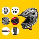 Kask rowerowy Rockbros TT-32SBTG-S dziecięcy z odpinaną szczęką rozmiar S - szary