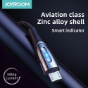 Kabel Joyroom Sharp Series S-M411 USB-A / micro USB 3A 2m ze wskaźnikiem ładowania - czarny