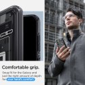 Etui Spigen Ultra Hybrid na Samsung Galaxy S24 - ciemnoszare (wzór Zero One)