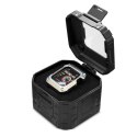 Kingxbar CYF136 2w1 pancerne etui Apple Watch SE, 6, 5, 4 (44 mm) ze stali nierdzewnej z paskiem srebrne