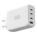 Ładowarka sieciowa Silver Monkey GaN 130W 3x USB-C PD 1x USB-A 3.0 QC - biała