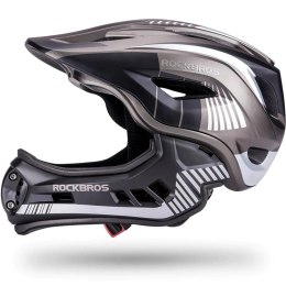 [PO ZWROCIE] Kask rowerowy dziecięcy z odpinaną szczęką Rockbros TT-32SBTG-S rozmiar S - szary