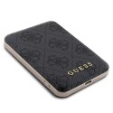 Zestaw etui Guess 4G Metal Logo na iPhone 15 Pro + powerbank 5000mAh MagSafe - czarny