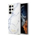 Guess Marble Collection - Case for Samsung Galaxy S23 Ultra (White)