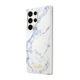 Guess Marble Collection - Case for Samsung Galaxy S23 Ultra (White)