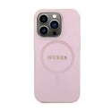 Guess Saffiano MagSafe - Case for iPhone 15 Pro Max Case (Pink)