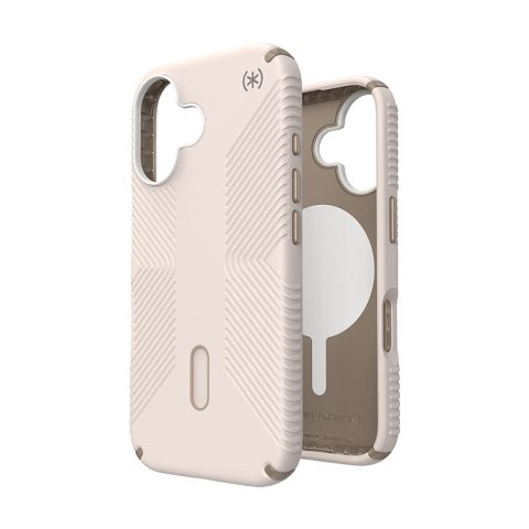 Speck Presidio2 Grip ClickLock & MagSafe - Case for iPhone 16 (Bleached Bone / Heirloom Gold / Hazel Brown)