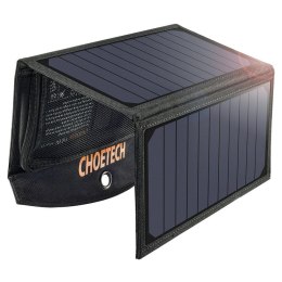 Ładowarka Choetech SC001 solarna składana 19W 2x USB-A - czarna