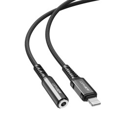 Acefast kabel audio MFI Lightning - 3,5mm mini jack (żeński) 18cm, AUX czarny (C1-05 black)