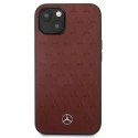 Etui Mercedes Leather Stars Pattern na iPhone 13 mini - czerwone