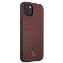 Etui Mercedes Leather Stars Pattern na iPhone 13 mini - czerwone