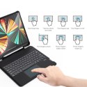 Choetech Keyboard Case etui pokrowiec do iPad Pro 12,9" 2020 / 2021 bezprzewodowa klawiatura Bluetooth czarny (BH-015)