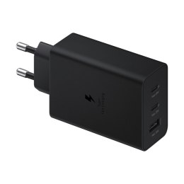 Samsung ładowarka sieciowa 2x USB Typ C / USB PPS, Power Delivery PD 65W, QC 3.0, AFC, FCP czarny (EP-T6530NBEGEU)