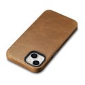 ICarer Oil Wax Premium Leather Case skórzane etui iPhone 14 Plus magnetyczne z MagSafe brązowy (WMI14220703-TN)