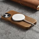 ICarer Oil Wax Premium Leather Case skórzane etui iPhone 14 Plus magnetyczne z MagSafe brązowy (WMI14220703-TN)