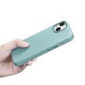 ICarer Litchi Premium Leather Case skórzane etui iPhone 14 Plus magnetyczne z MagSafe zielony (WMI14220711-GN)