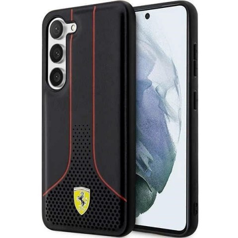 Etui Ferrari Perforated 296 P na Samsung Galaxy S23 - czarne