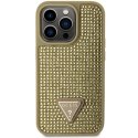 Etui Guess Rhinestone Triangle na iPhone 14 Pro - złote